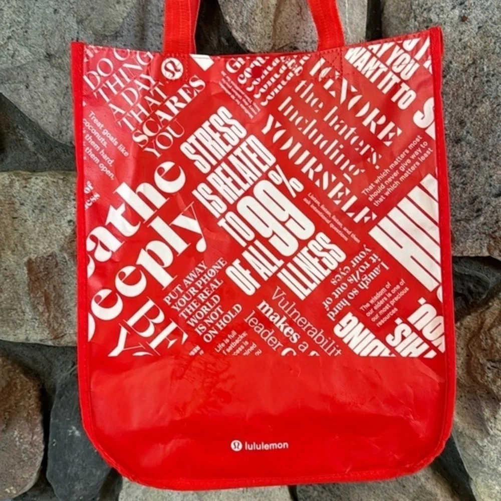lululemon large reusable bag Shopping Lululemon Red Graphic Print Small